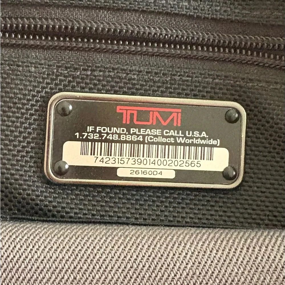 TUMI Alpha Ballistic Nylon W/Leather Trim Expandable Laptop Large Briefcase